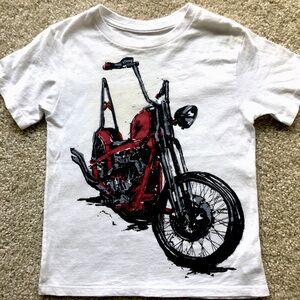 Children’s Place Motorcycle White T-shirt boys size XS (4)